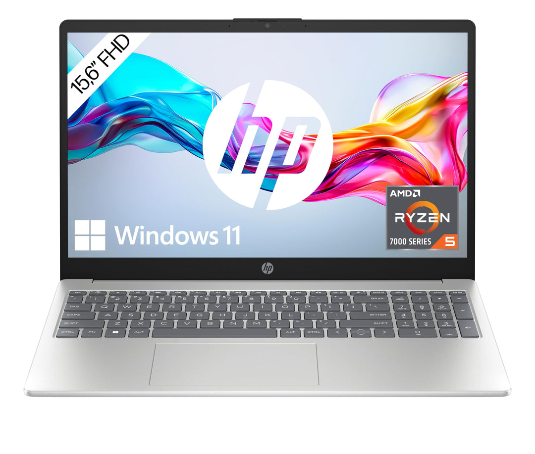 HP Laptop | 15,6 Zoll (39,6 cm) FHD IPS Display | AMD Ryzen 5 7520U | 16 GB RAM | 512 GB SSD | AMD R