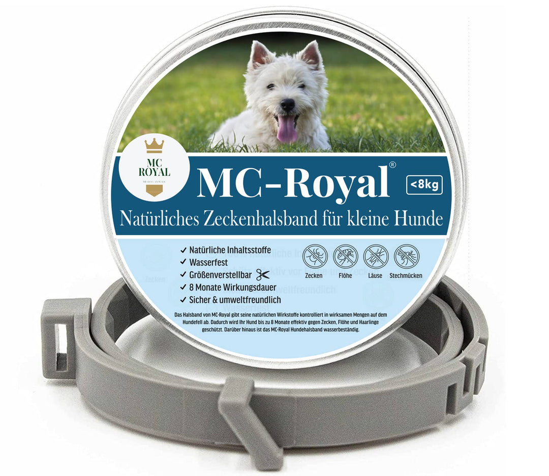 MC-Royal® Zeckenhalsband für kleine Hunde und Katzen - Effektiver Schutz vor Ungeziefern - wasserdic