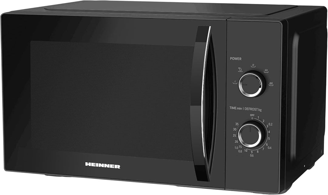 HMW‑MD25MBK Mechanischer Mikrowellenherd, 25 l, 800 W Aufsatz-Mikrowelle mit 5 Leistungsstufen, Time