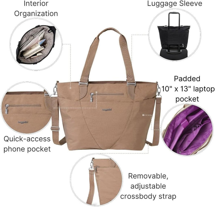 Baggallini Unisex-Erwachsene Tote Avenue Tragetasche – leicht, wasserabweisend, Handgepäcktasche mit