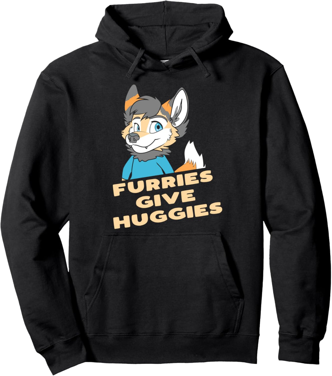 Furries Give Huggies – Furry Hug – lustiger süsser OwO Fursuit Pullover Hoodie