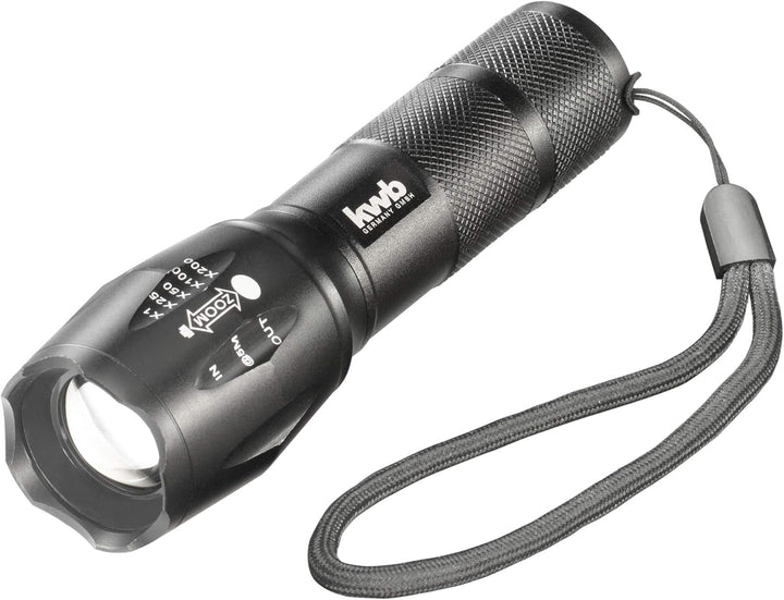 kwb 949510 Aluminium Taschen-Lampe mit LED Technik, inkl. 3 AAA Batterien, ANSI FL 1 - Standard, Leu