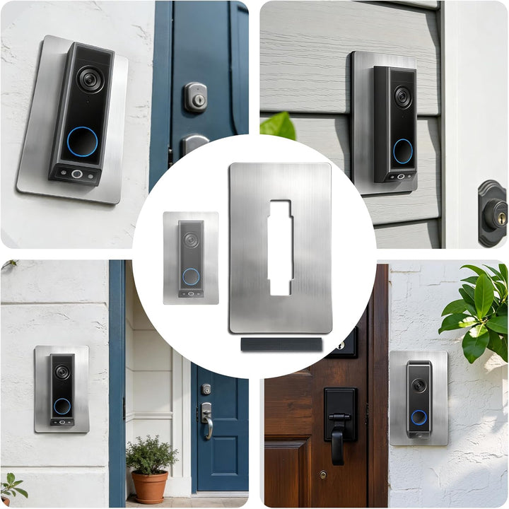 Edelstahl-Blende für Eufy Video Doorbell E340 - Wandplatte Geeignet für Eufy Videotürklingel E340, S