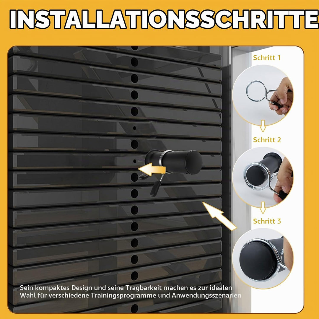 Gym Pin Extender mit 1 x Spring Clip, Gympin Weight Stack, Gym Pin für Zusatzgewicht, Durchmesser 8
