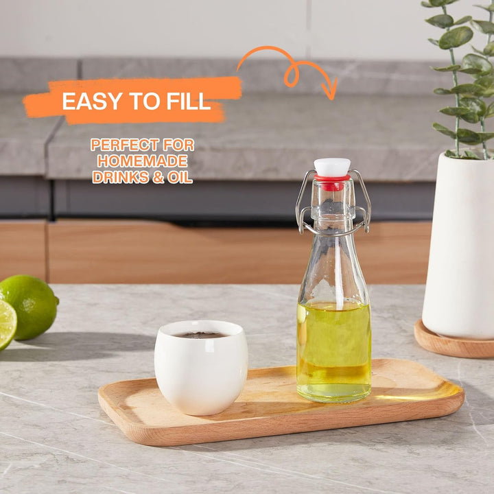 Glasflaschen 150ml mit Bügelverschluss, 10 Stück Kleine Flaschen Zum Befüllen, Bügelflasche zum Befü