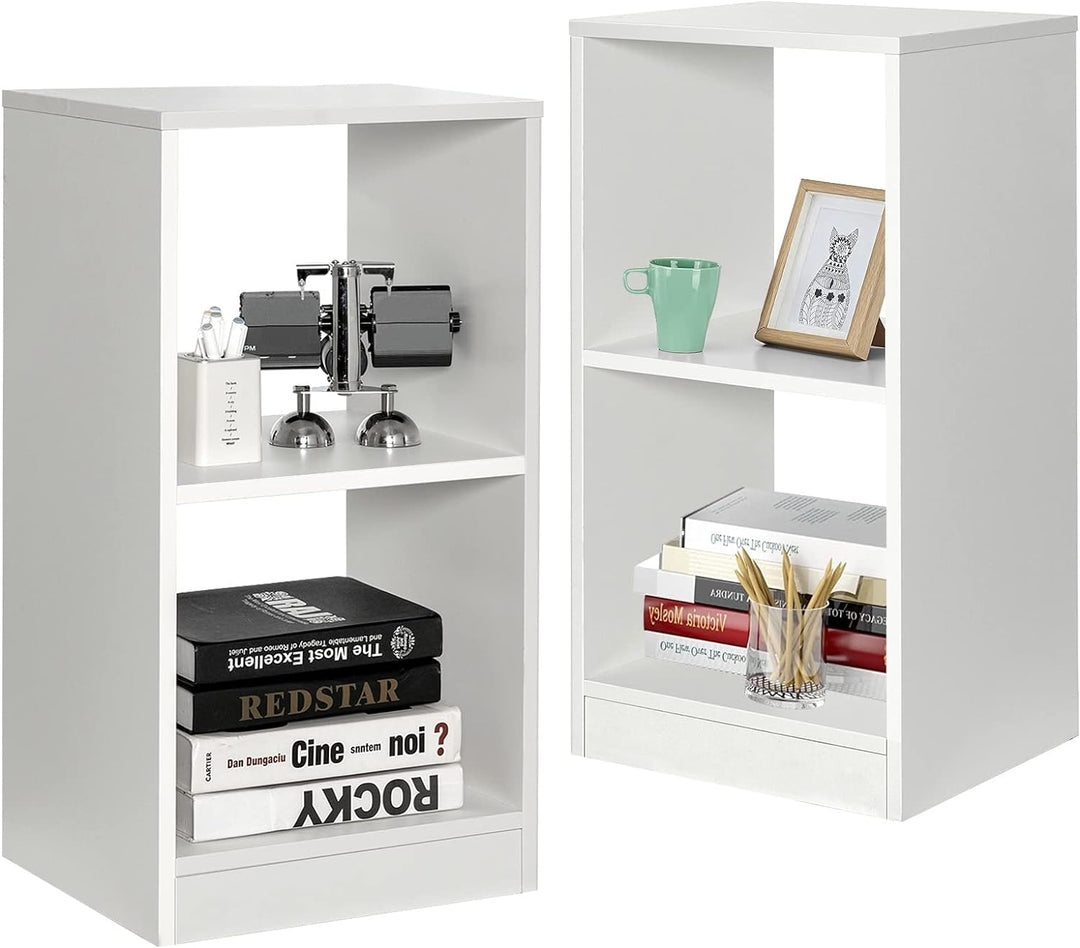 Giantex 2er Set Bücherregal, Standregal mit 2 Würfeln, Würfelregal Büroregal Aktenregal Aufbewahrung