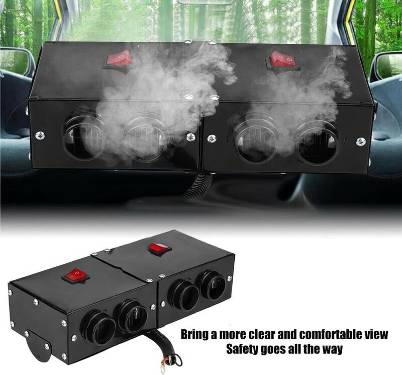 12V 360W Auto Heizlüfter Defroster, Riloer Tragbare Anti-Fog Heizung Mini-Autoheizung, Windschutzsch