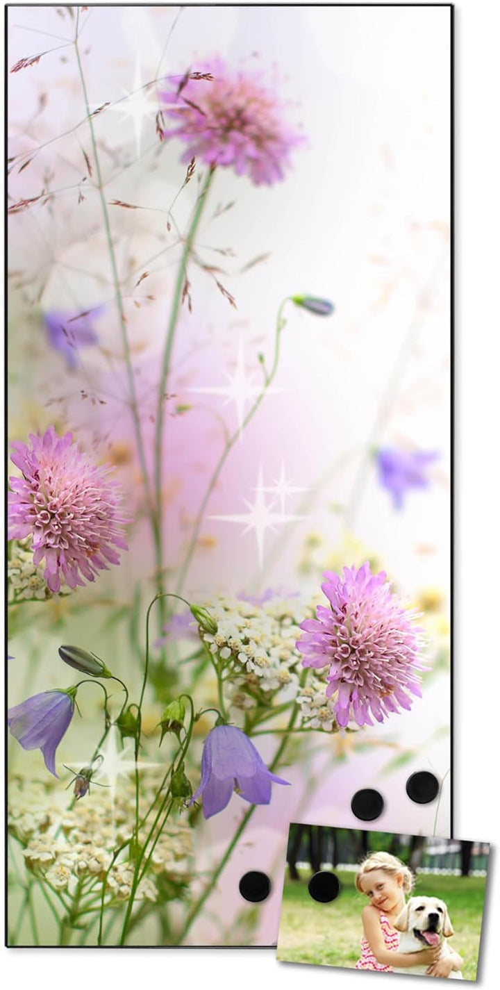 banjado® Magnettafel 37 x 78cm / Magnetwand aus Metall/Magnetpinnwand als Memoboard/Pinnwand Magnett