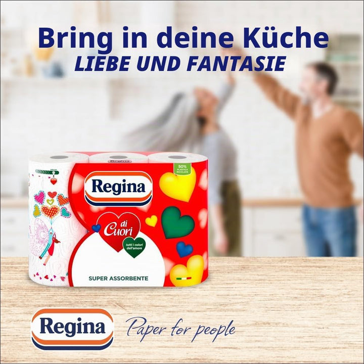Regina von Herzen Papier Küche, 18 Rollen