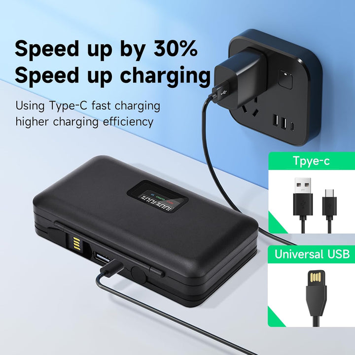 2 Stück EN-EL20 Akkus und Smart LCD Display Dual USB Ladegerät für Nikon Coolpix P1000, P950, P1100,