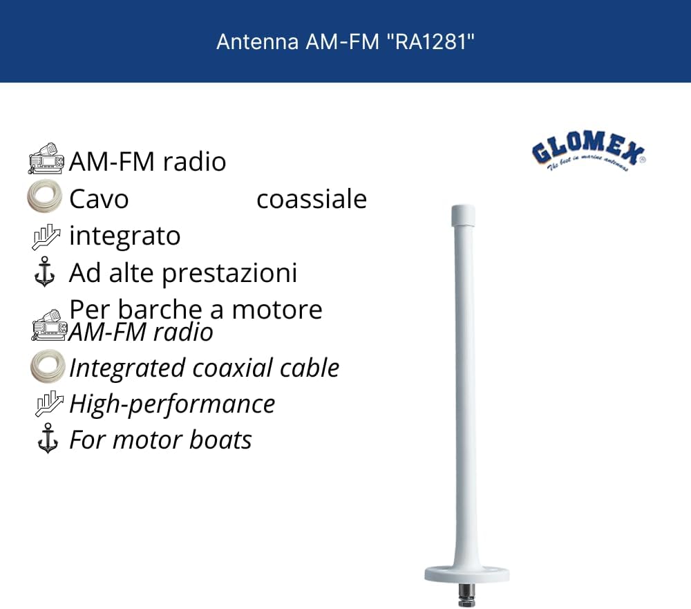 ANTENA AM/FM - 300 MM - GOMA - 3 M - I