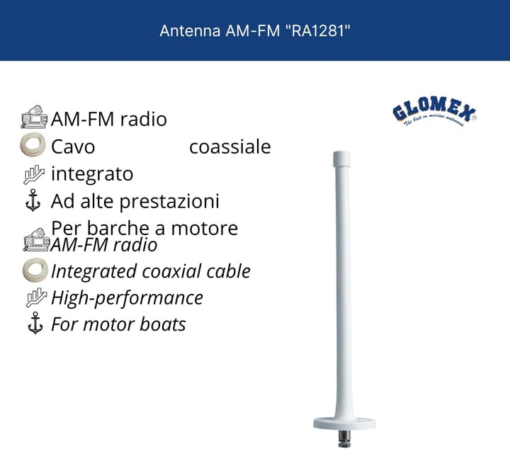 ANTENA AM/FM - 300 MM - GOMA - 3 M - I