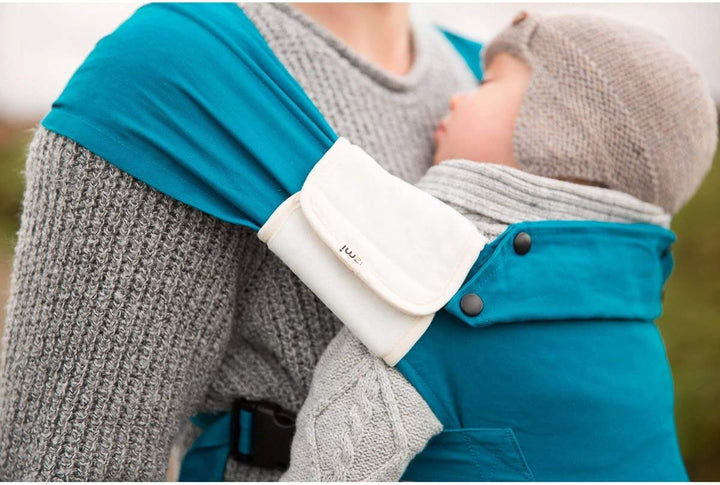 IZMI Comfort Set (1Paar Schultergurtschoner + 1 x Lätzchen) creme
