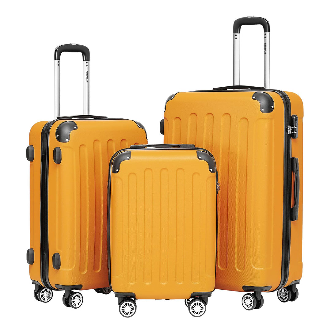 BEIBYE Hartschalen-Koffer Trolley Rollkoffer Reisekoffer Sicherheit Zahlenschloss Zwillingsrolle ABS