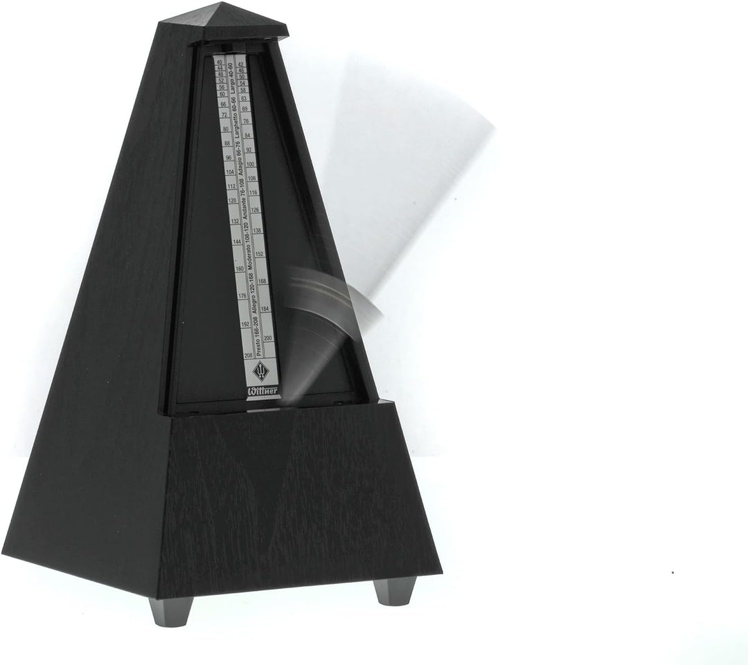 Wittner Metronom 845161 Kunststoffgehäuse ohne Glocke Taktell Pyramidenform schwarz schwarz Single,