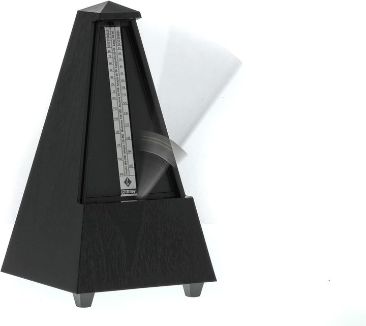 Wittner Metronom 845161 Kunststoffgehäuse ohne Glocke Taktell Pyramidenform schwarz schwarz Single,