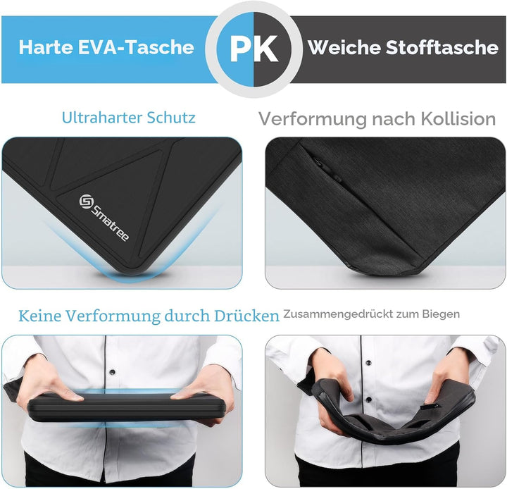 Smatree Hard Eva Schutzhülle Tasche Kompatibel für 11,6 Zoll ASUS Chromebook CX1 (CX1101), 13,3 Zoll