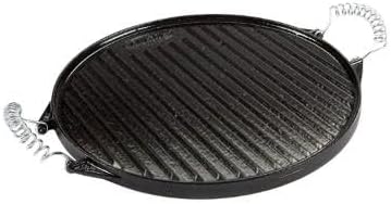 Grillplatte, Plancha 25cm aus Eisenguss emailliert 30 x 30 x 25 cm, 30 x 30 x 25 cm