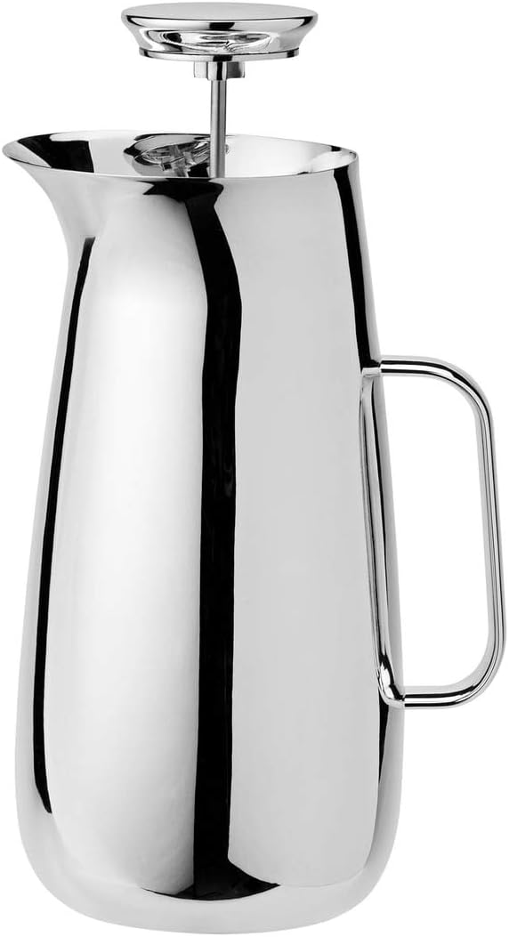 Stelton Foster Pressfilterkanne, Frensh Press, Edelstahl, Silber 1l