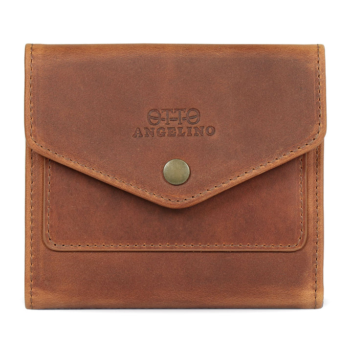 Otto Angelino Genuine Leather Envelope Style Wallet Camel, Camel