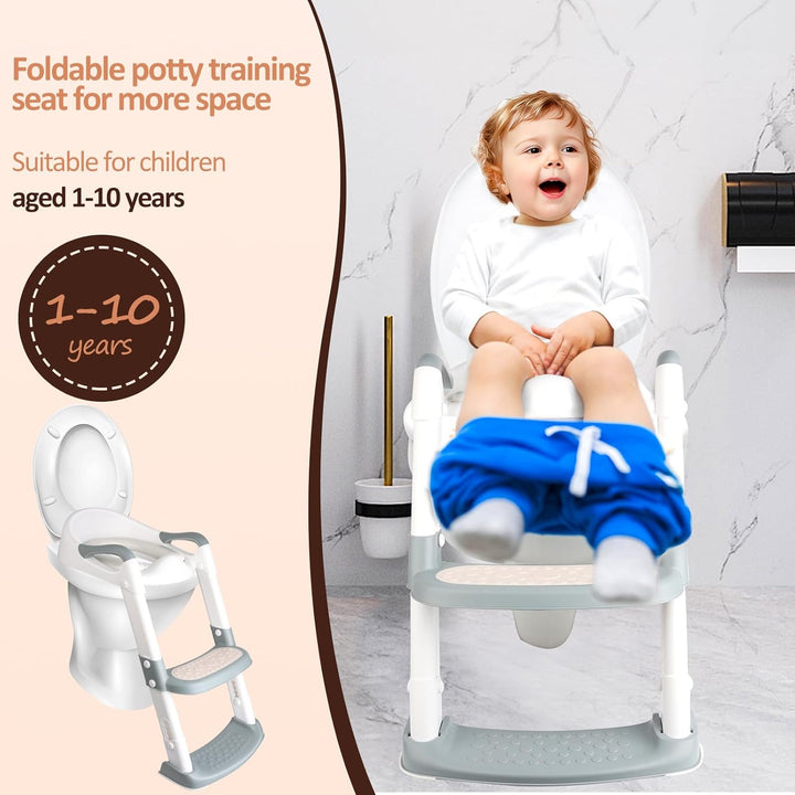 talifoca Toilettensitz Kinder, Toilettensitz Toilettentrainer mit Treppe, Upgraded Kindertoilette fü