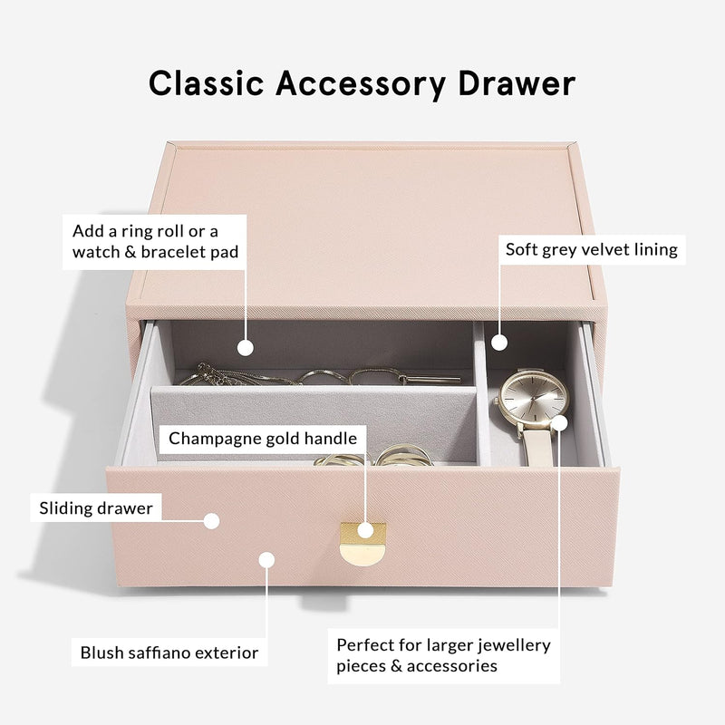 Stackers Blush Classic Jewellery Box - Set of 2 (with drawers) Blush Pink, Blush Pink