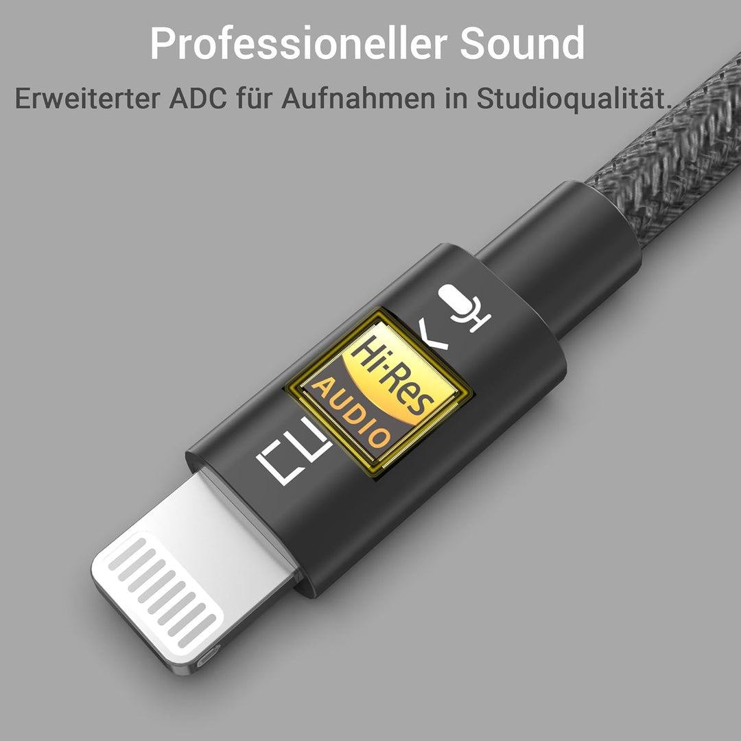 Cubilux XLR Buchse auf Lightning Mikrofonkabel für Aufnahme und Karaoke, geflochtenes Kabel für iPho