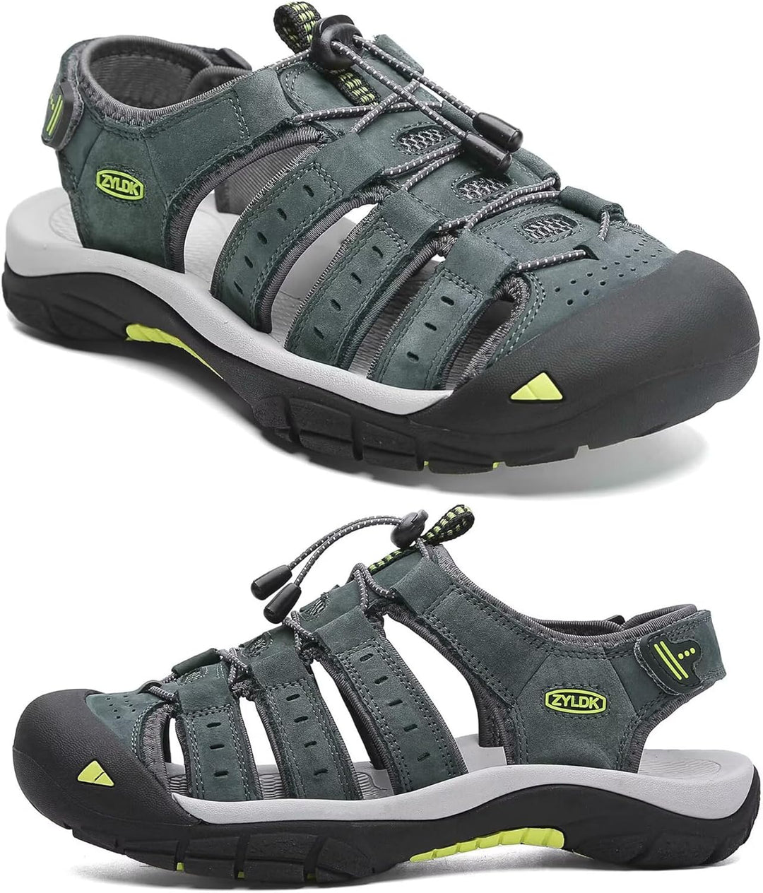 Herren Leder Sandalen Sport Outdoor Trekkingsandalen Atmungsaktive Leichte Wandersandalen Männer Som