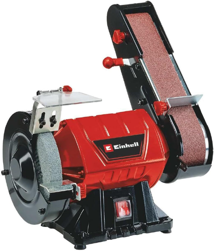Einhell Stand-Bandschleifer TC-US 350 (350 Watt, Schleifband-/Schleifscheibenfunktion, Schutzhaube,
