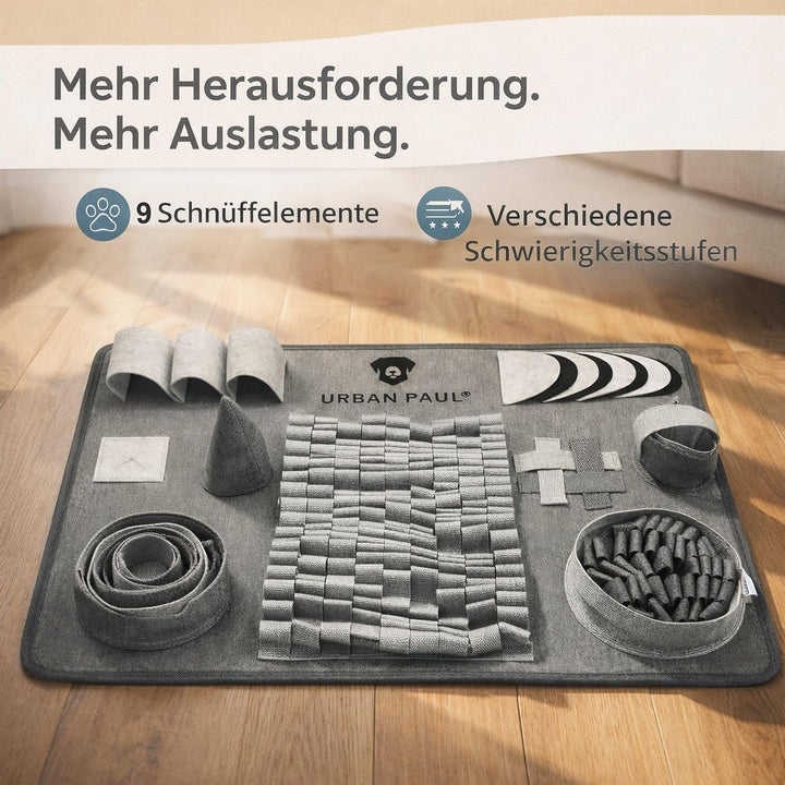 Schnüffelteppich für Hunde - Explore - NEU - Vielfältige Schnüffelmatte mit 3 Schwierigkeitslevel -