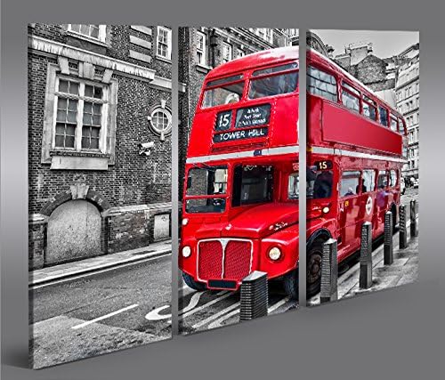 islandburner Bild Bilder auf Leinwand London Bus Doppeldecker typischer Roter Bus 3p XXL Poster Lein