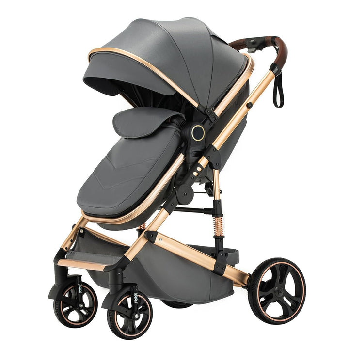 BEBBY 3-in-1 Kinderwagen KombiKinderwagen-Set 2-in-1 Buggy faltbar Luxus Hochlandschaft Neugeborenes