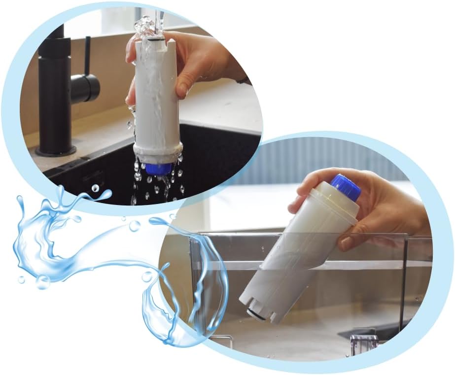 AllSpares Wasserfilter (4 St.) geeignet für Delonghi DLSC002, 5513292811, SER3017, ECAM, ETAM, BCO,