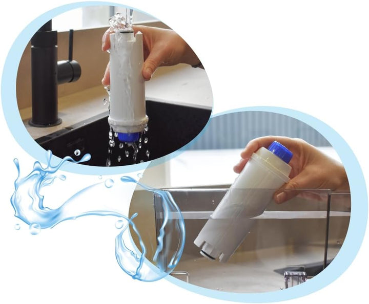 AllSpares Wasserfilter (4 St.) geeignet für Delonghi DLSC002, 5513292811, SER3017, ECAM, ETAM, BCO,