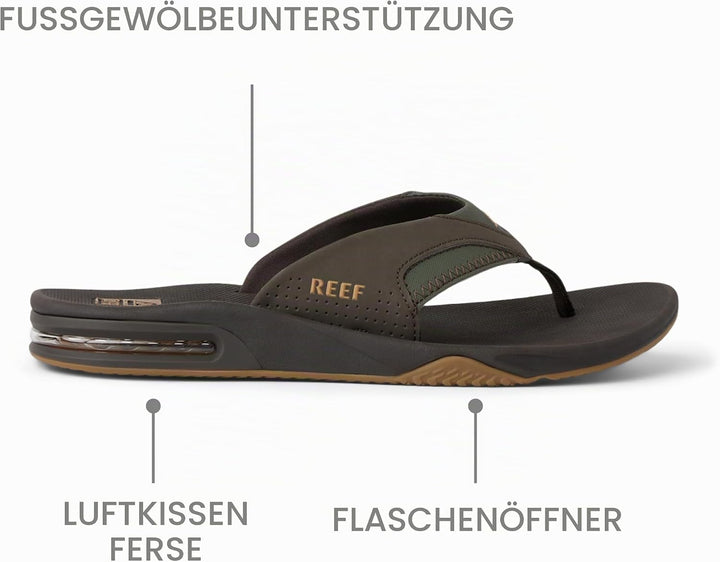 Reef FANNING Herren Zehentrenner Small Braun Brown Gum Bgm, Small Braun Brown Gum Bgm