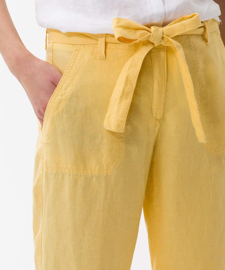 BRAX Damen Style Maine S Verkürzte Leinenhose Hose, Lemonade