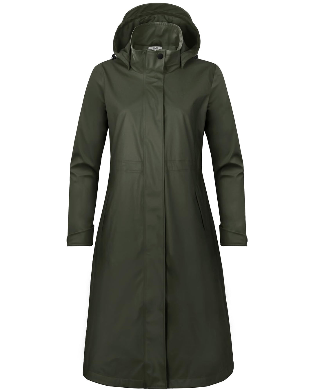 Regenmantel Damen lang Regenparka Damen wasserdicht atmungsaktiv gefütterte Regenjacke Trenchcoat Üb