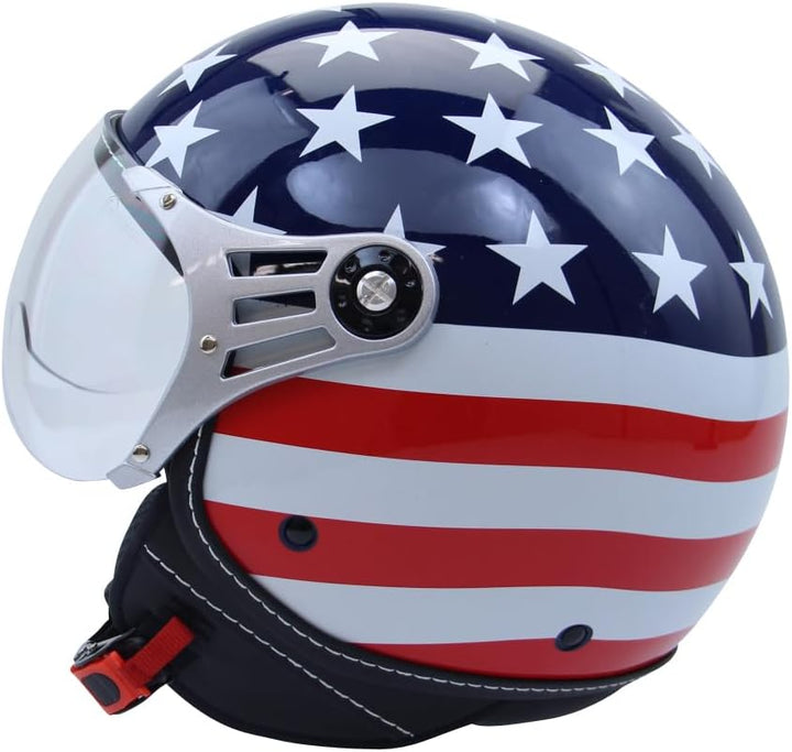 Motorradhelm Jethelm Chopperhelm Cafe Racer CMX Stars and Stripes USA-Flag XL
