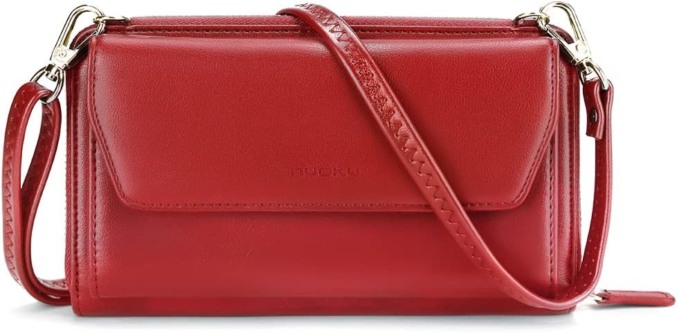 nuoku Geldbörse Damen mit RFID, Kleine Portemonnaie Damen mit Kreditkarten Etuis, Handytasche zum Um