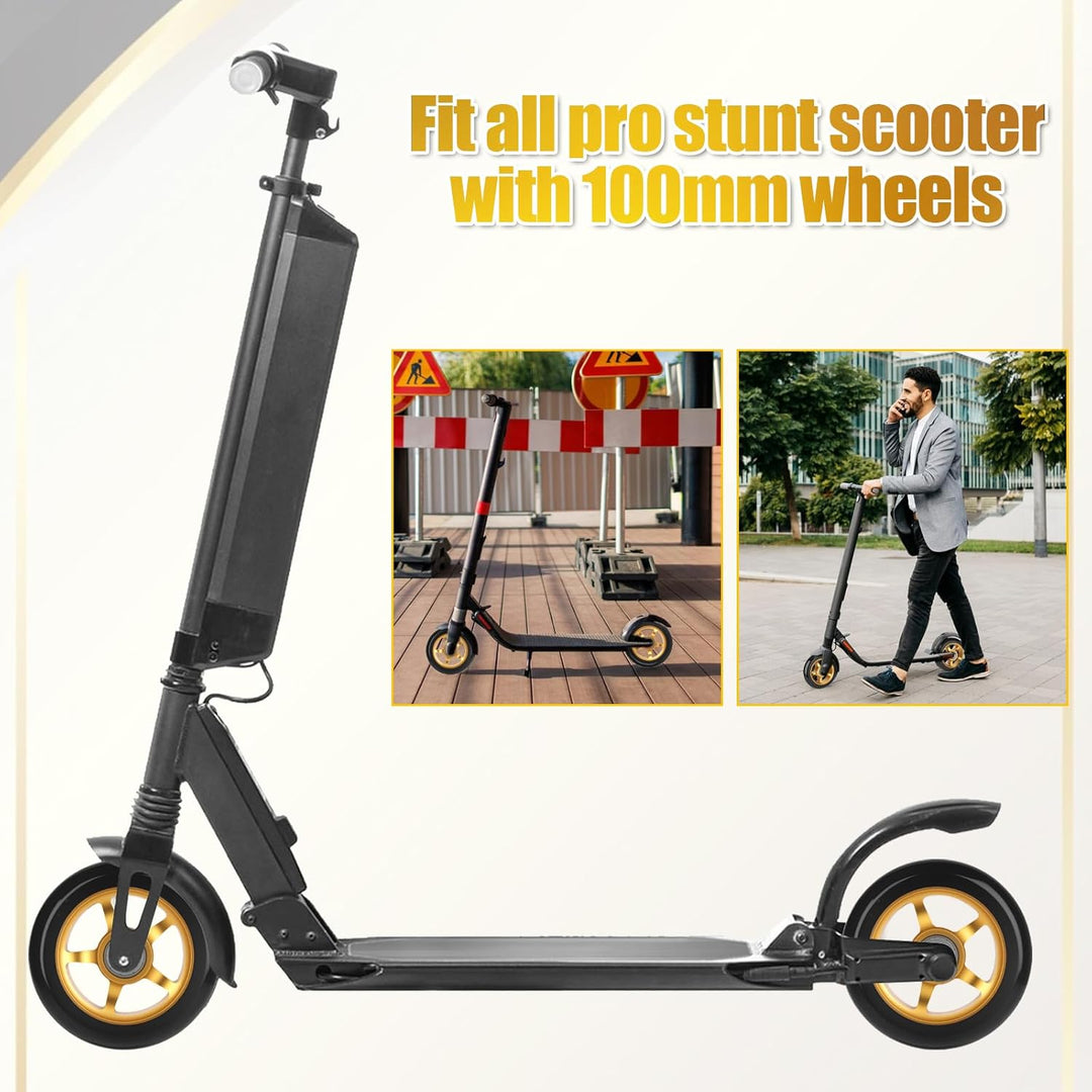 Stunt Scooter Rollen100mm, 2 Stück Stunt Scooter Räder Ersatzräder mit ABEC/ 9 Kugellager/Härtegrad