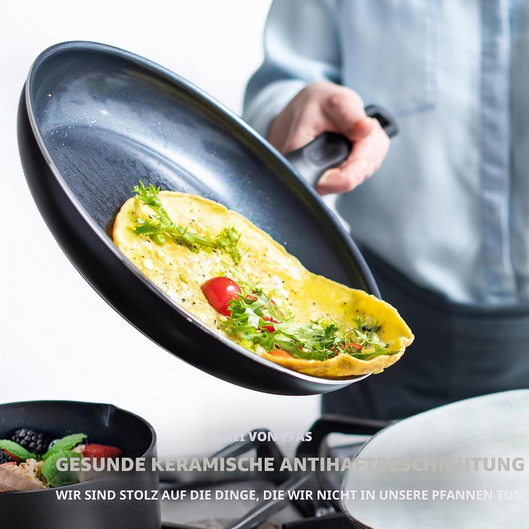 GreenPan Memphis Bratpfanne (28 cm), gesunde keramische Antihaftbeschichtung, PFAS-frei, induktionsg