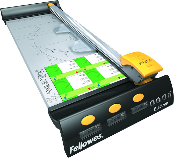 Fellowes Kleinbüro Rollenschneidemaschine Electron A4 schwarz/metallic, A4