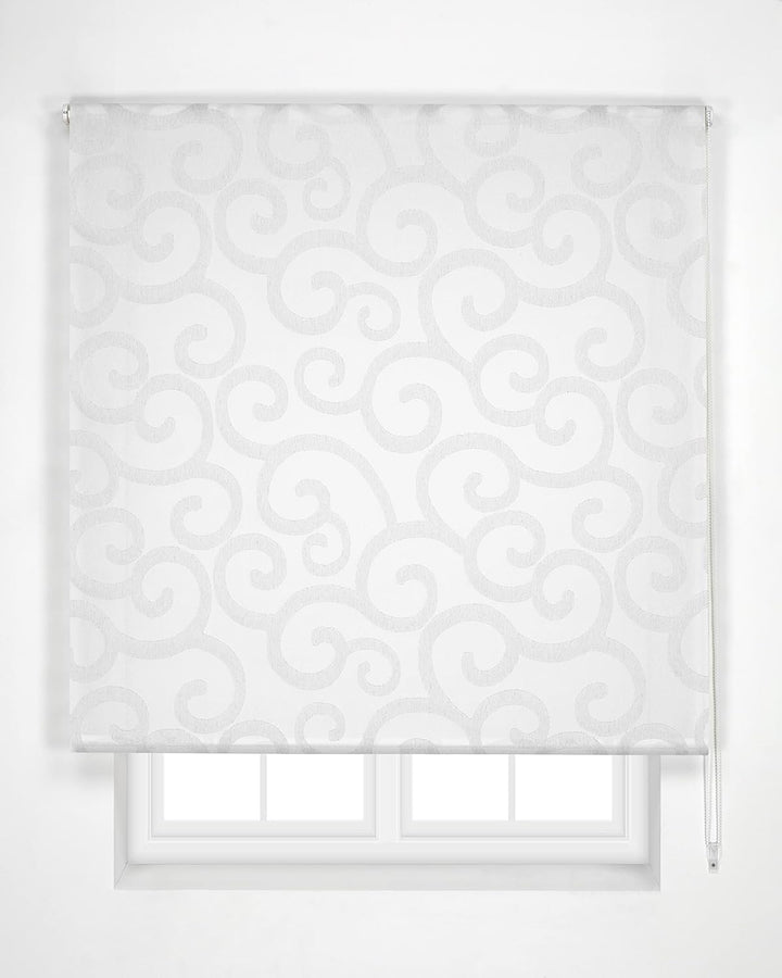 Estoralis - Ornella - Rollo Durchsichtiger, 130 x 250 cm, Farbe Weiss/Grau 130 x 250 cm Weiss/Grau,