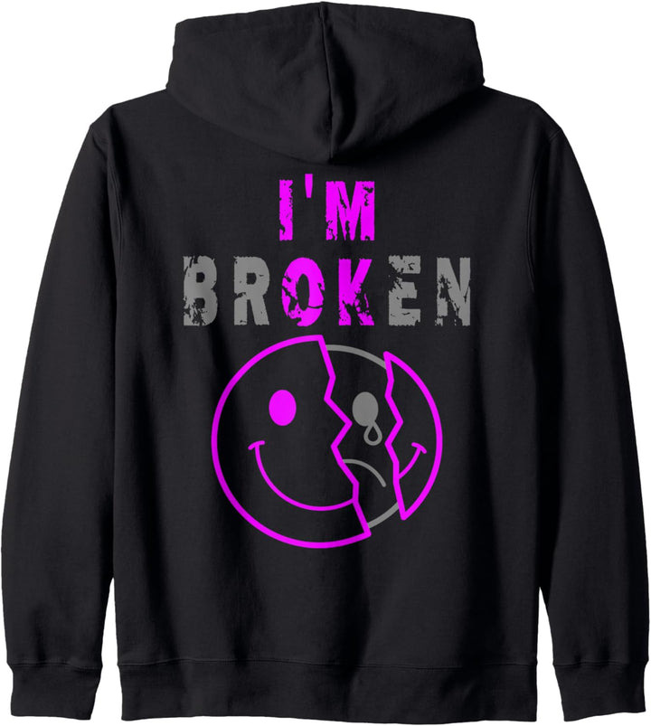 I'm Broken I'm OK - Trauer Andenken Krankheit - I'm Broken Kapuzenjacke