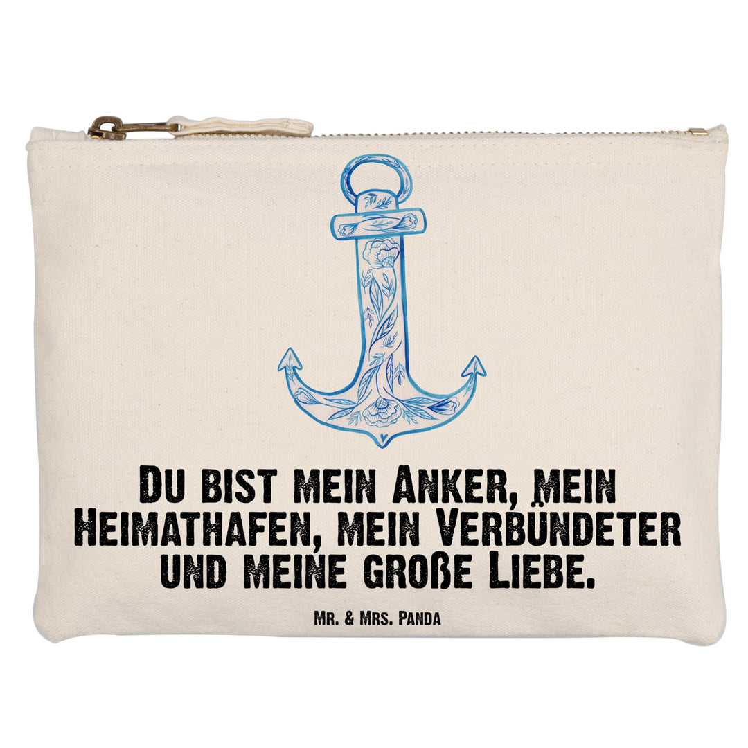 Mr. & Mrs. Panda Kulturbeutel Anker Blau Grösse XL Grosse - Geschenk, Tiermotive, Aufbewahrungstasch