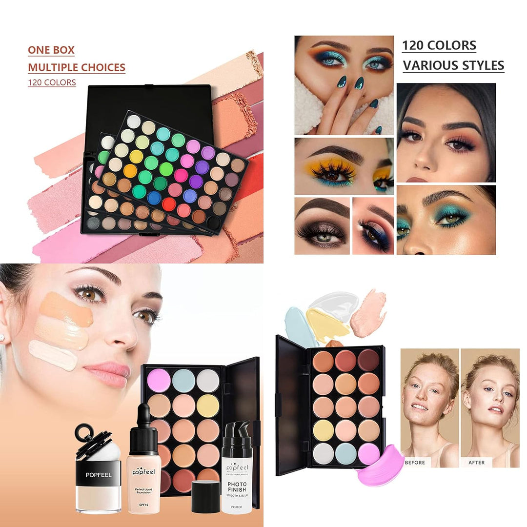 BrilliantDay Mehrzweck Make-up-Set All-in-One Make-up-Geschenkset Kosmetik-Palette Starter Kit Lipgl