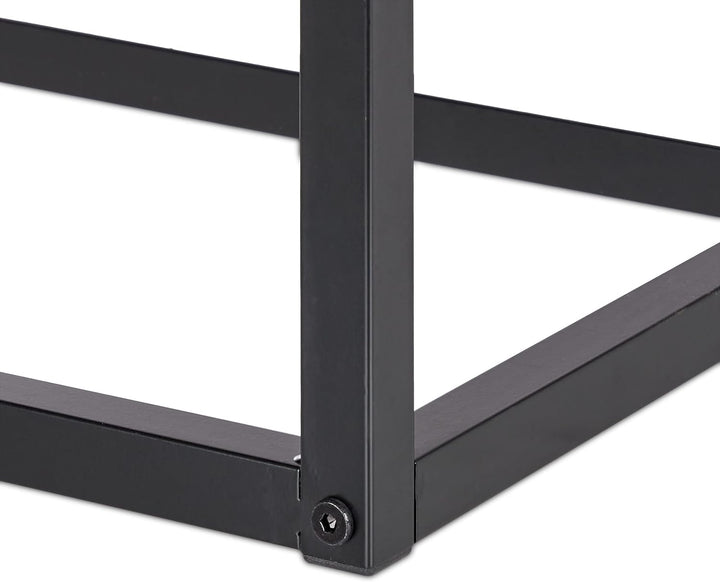Relaxdays Sitzbank mit Seitentasche, HBT: 42,5 x 77 x 38 cm, Industrial Design, gepolstert, Flurbank