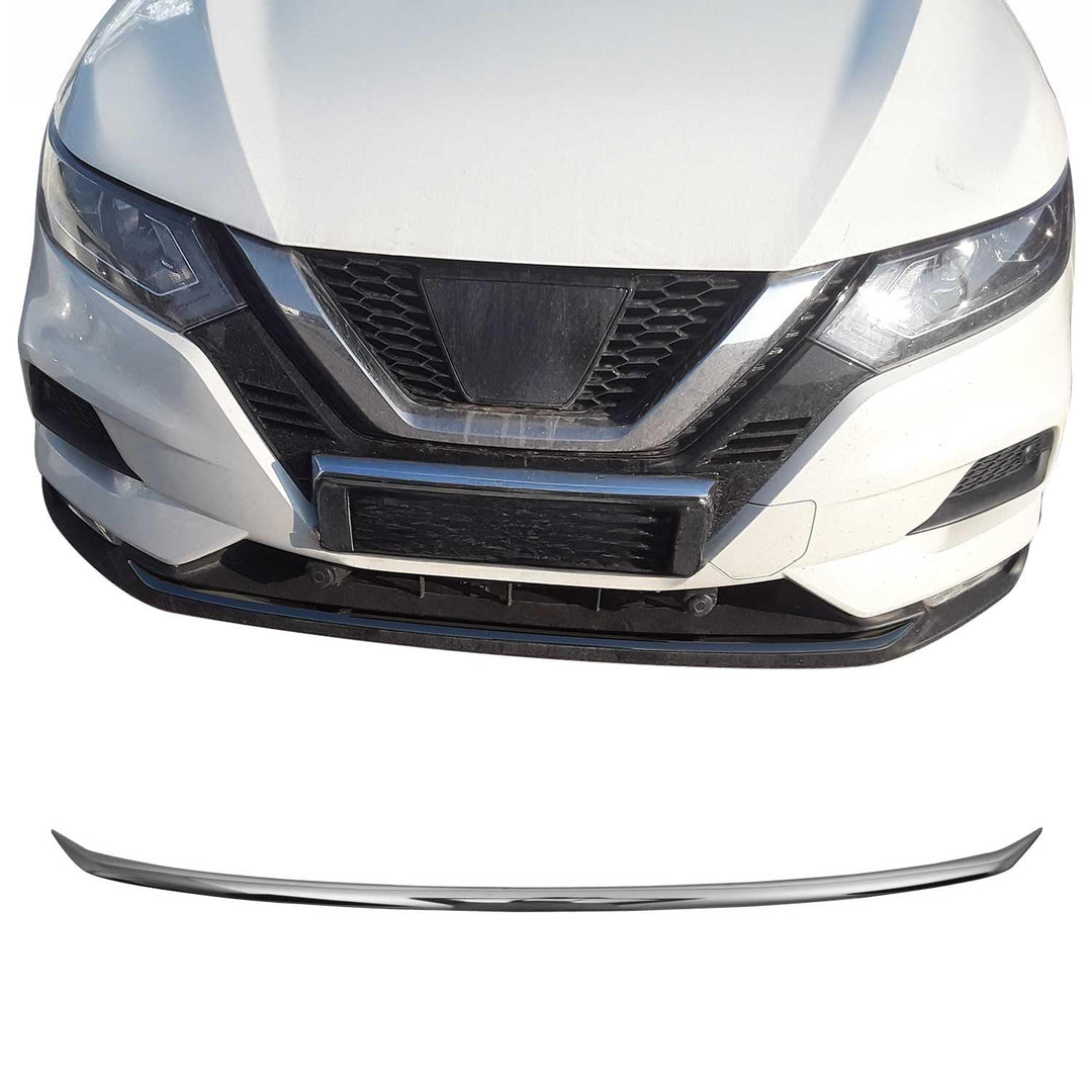 OMAC Chrom Edelstahl Kühlergrill Kompatibel mit Nissan Qashqai J11 FL 2017-2021 - 1 TLG Frontgrill S