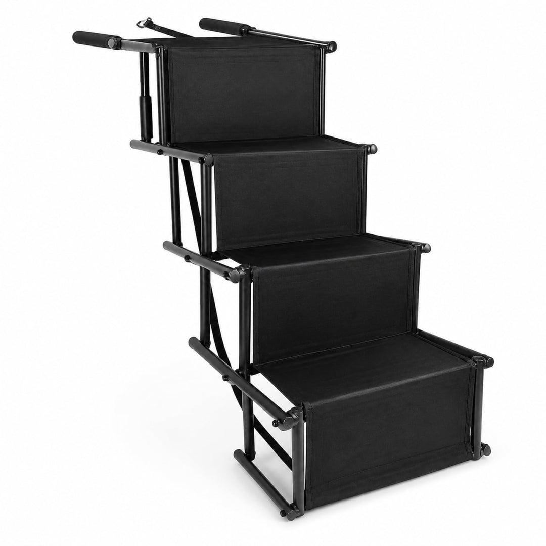 Hundetreppe Auto 4-stufige Hundetreppe-Extra Stabile Hunderampe Auto Klappbar-Perfekte Einstiegshilf