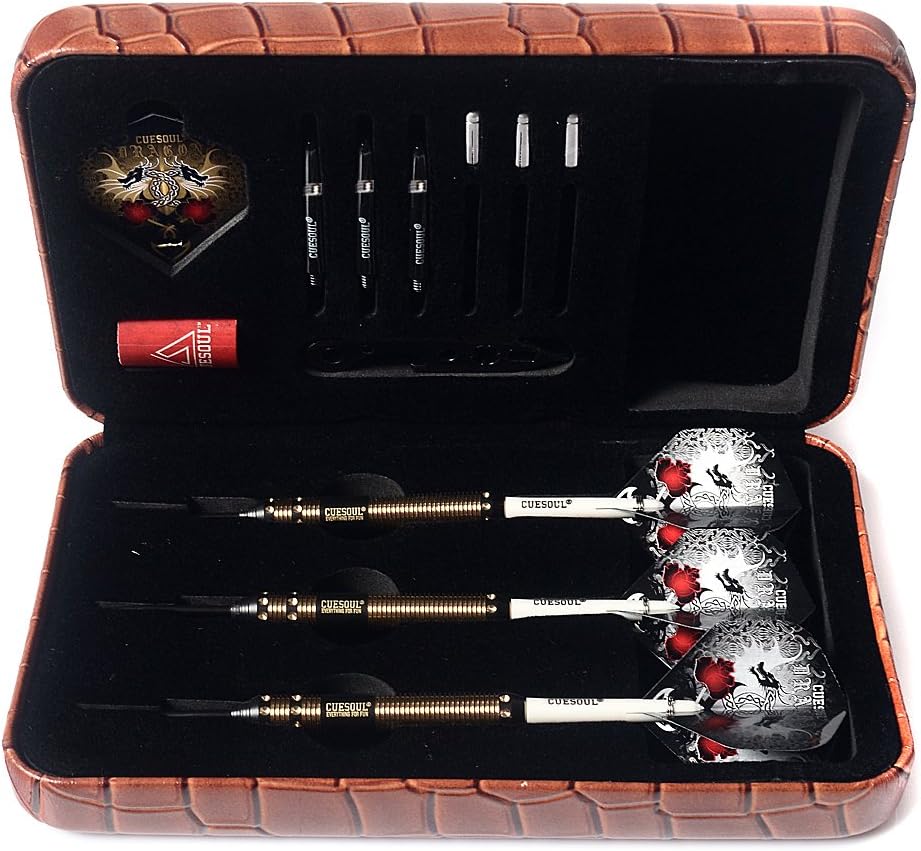 CUESOUL Dragon Deluxe Messing Steel Dartpfeile, 21 Gramm J2108 25 Gramm, J2108 25 Gramm